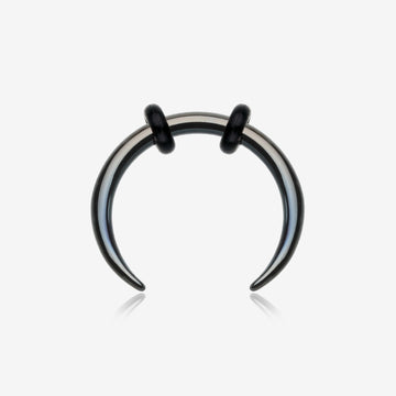 Blackline Basic Steel Pincher Septum Ring-Black